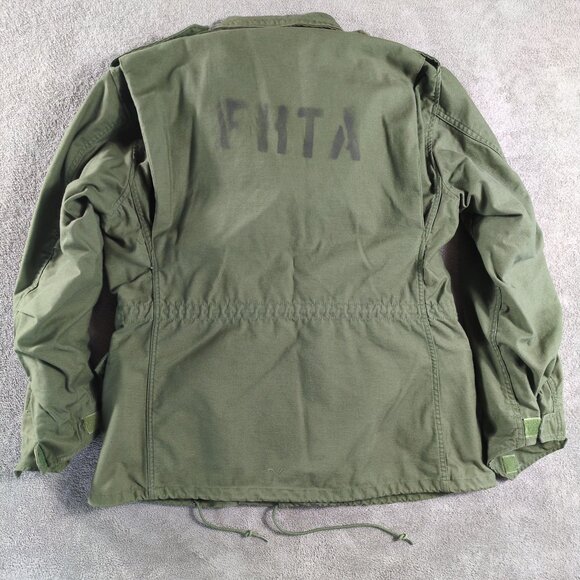 Vintage US Military Field Jacket Mens Med Reg Olive Drab OG-107 Without Liner - Picture 2 of 11